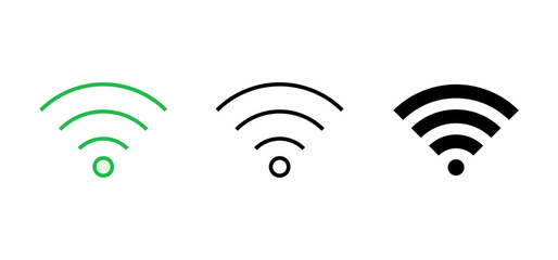 Wifi icon set. signal vector icon. Wireless  icon vector