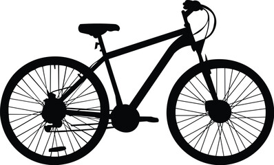 Cartoon Black and White Isolated Illustration Vector Of A Bicycle