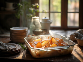 Baked pears with spices