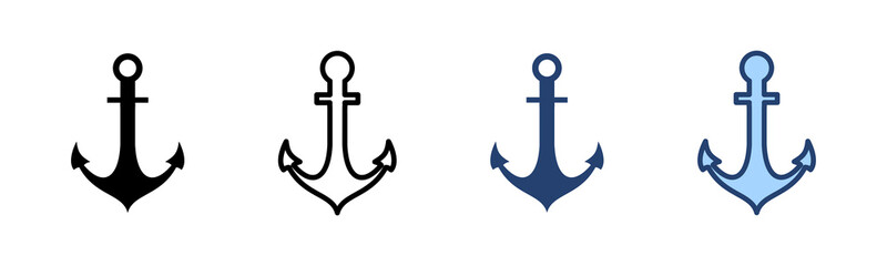 Anchor icon vector. Anchor sign and symbol. Anchor marine icon.