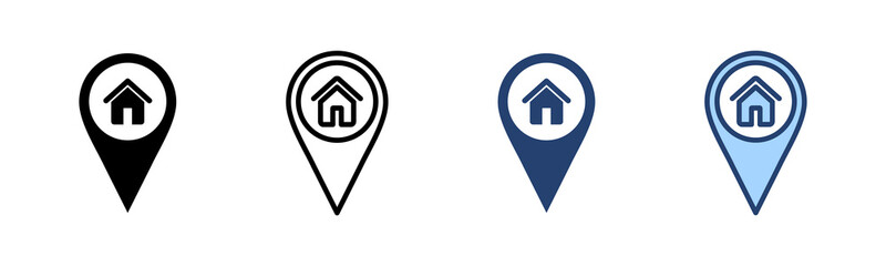 Address icon vector. home location sign and symbol. pinpoint