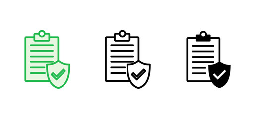 Insurance icon set. insurance symbol vector