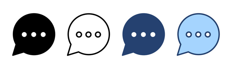 Chat icon vector. speech bubble sign and symbol. comment icon. message