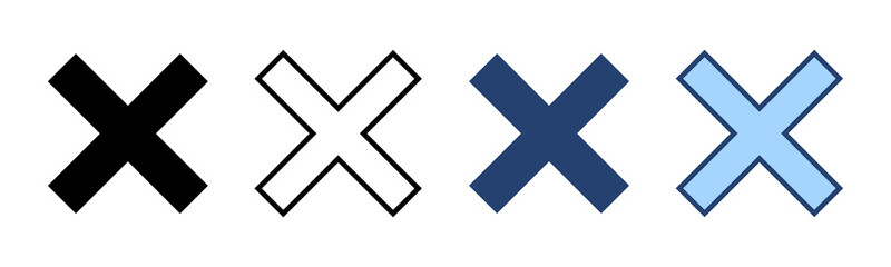 Fototapeta premium Close icon vector. Delete sign and symbol. cross sign