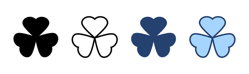 Clover icon vector. clover sign and symbol. four leaf clover icon. - obrazy, fototapety, plakaty
