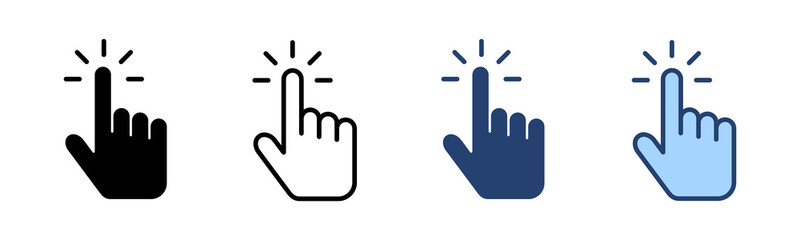 Hand cursor icon vector. cursor sign and symbol. hand cursor icon clik