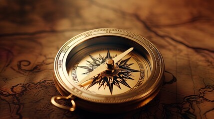 Fototapeta na wymiar Compass: The compass can be a symbol of direction and orientation in life