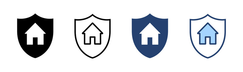 house insurance icon vector. house protection sign and symbol