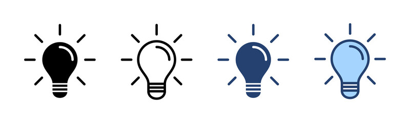 Lamp icon vector. Light bulb sign and symbol. idea symbol.