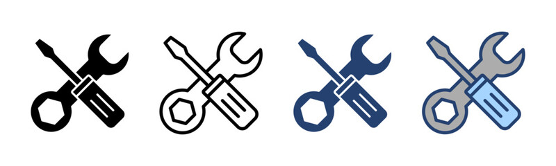 Repair tools icon vector. tool sign and symbol. setting icon. Wrench and screwdriver. Service
