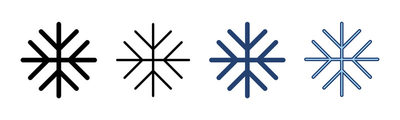 Snow icon vector. snowflake sign and symbol