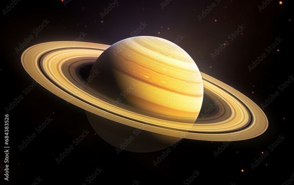 Wall mural planet saturn image 3d rendering