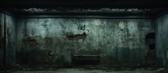 Abandoned bunker with corroded ventilation.