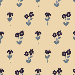Spring flowers print seamless floral pattern