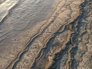 pumice texture of the sand