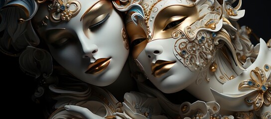 Venetian Elegance, Enchanting Carnival Masks.