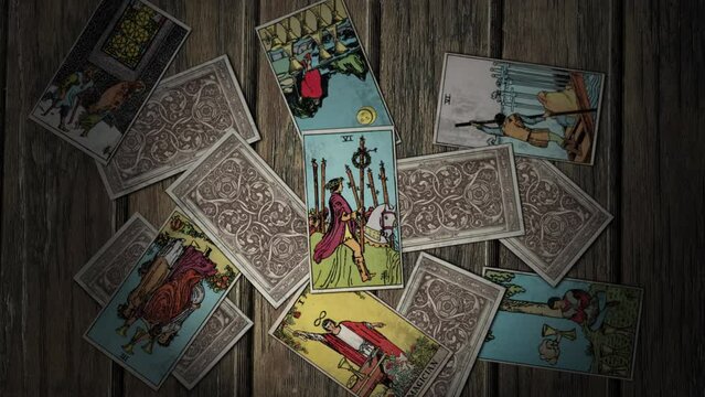 Warsaw, Poland - July 2, 2021. Tarot card Six Of Wand is used for forecasting of fate success. Forecasting the future fate successes, recognition. Psychics Forecasting the achievement of fate success.