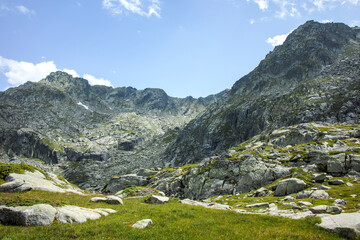 Landscape of Rila Mountain near Kalin peak, Bulgaria