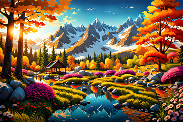 Fototapeta premium Scenery encountered while walking