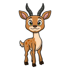 Cute impala cartoon on white background © frescostudio