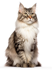 Obraz premium American Bobtail Cat Studio Shot Isolated on Clear Background, Generative AI