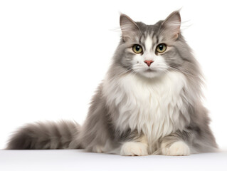 Fototapeta premium American Curl Cat Studio Shot Isolated on Clear Background, Generative AI