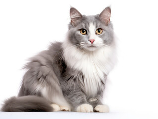 Obraz premium American Curl Cat Studio Shot Isolated on Clear Background, Generative AI