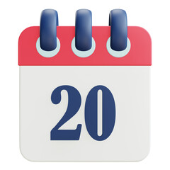 20 Calender 3d icon