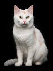 Turkish Van Cat Studio Shot Isolated on Clear Background, Generative AI