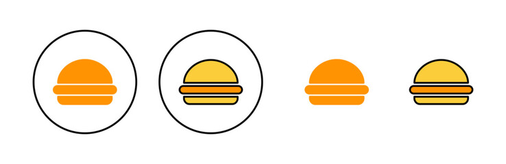 Burger icon set for web and mobile app. burger sign and symbol. hamburger