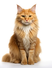 Obraz premium Laperm Cat Studio Shot Isolated on Clear Background, Generative AI