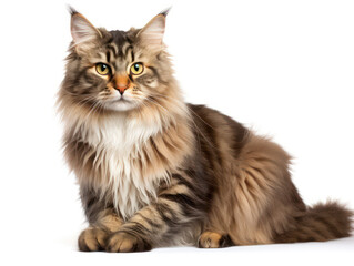 Obraz premium Laperm Cat Studio Shot Isolated on Clear Background, Generative AI