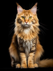 Obraz premium Laperm Cat Studio Shot Isolated on Clear Background, Generative AI
