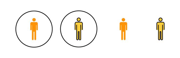 Man icon set  for web and mobile app. male sign and symbol. human symbol