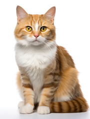 Obraz premium Manx Cat Studio Shot Isolated on Clear Background, Generative AI