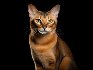 Obraz premium Singapura Cat Studio Shot Isolated on Clear Background, Generative AI