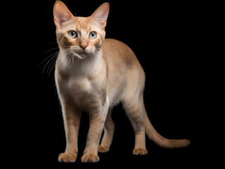 Singapura Cat Studio Shot Isolated on Clear Background, Generative AI