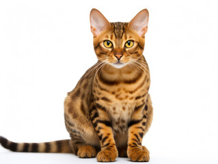 Obraz premium Singapura Cat Studio Shot Isolated on Clear Background, Generative AI