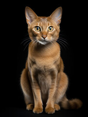 Singapura Cat Studio Shot Isolated on Clear Background, Generative AI