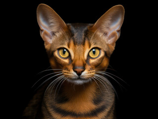 Singapura Cat Studio Shot Isolated on Clear Background, Generative AI