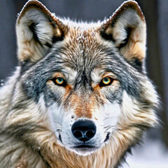 Naklejka na ściany i meble gray wolf portrait wallpaper Photographic Image