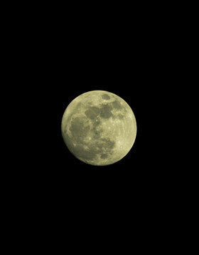 Stunning Full Moon Image with Black Background / Moon background in High Resolution for your Creative Projects.
