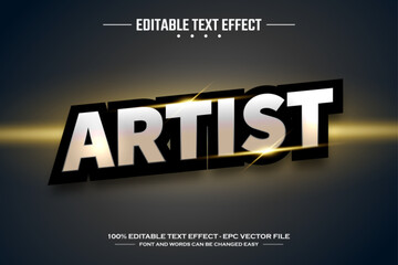 Artist 3D editable text effect template