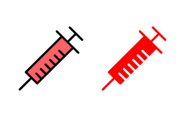 Syringe icon set illustration. injection sign and symbol. vaccine icon