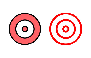 Obraz premium Target icon set illustration. goal icon vector. target marketing sign and symbol