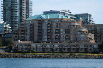 Victoria British Columbia, Canada Fisherman's wharf House Boat Homes float on Vancouver Island BC Boats and Yachts at Fisherman's Wharf Marina in the Inner Harbour