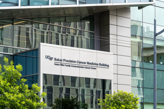 UCSF Medical Center building in San Francisco, California, June 6, 2023. UCSF Medical Center at Mission Bay is an innovative 289-bed complex featuring three separate hospitals. 