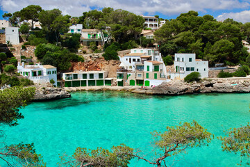 Beautiful view of "Cala Santanyi", one of the most amazing spots in Mallorca island, Balearic islands, Spain.