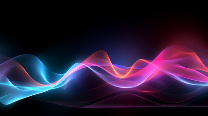 beautiful abstract wave technology background. generative ai