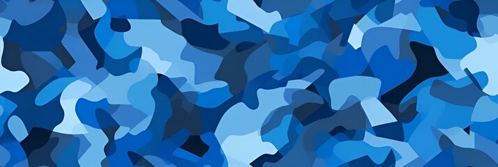 blue camouflage pattern | generative AI - obrazy, fototapety, plakaty